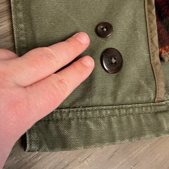 L.L. BEAN CHORE COAT MENS MED/LARGE GREEN - Picture 12 of 17